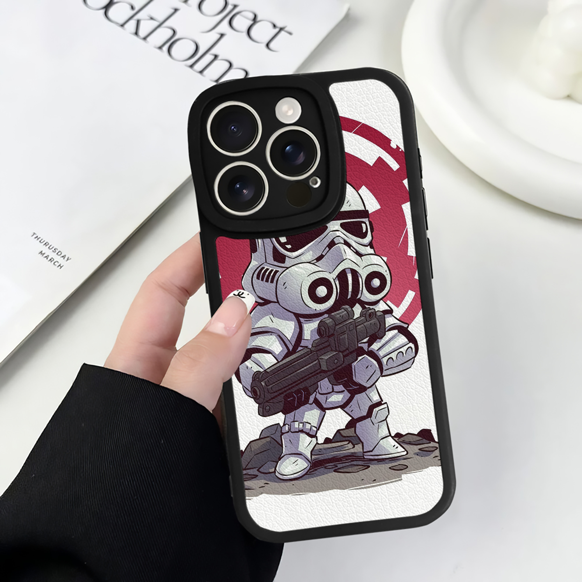 （画像用） スター・ウォーズ Star Wars 【iPhone 16シリーズ対応】シリコンスマホケース（レザー調） 材質：シリコン